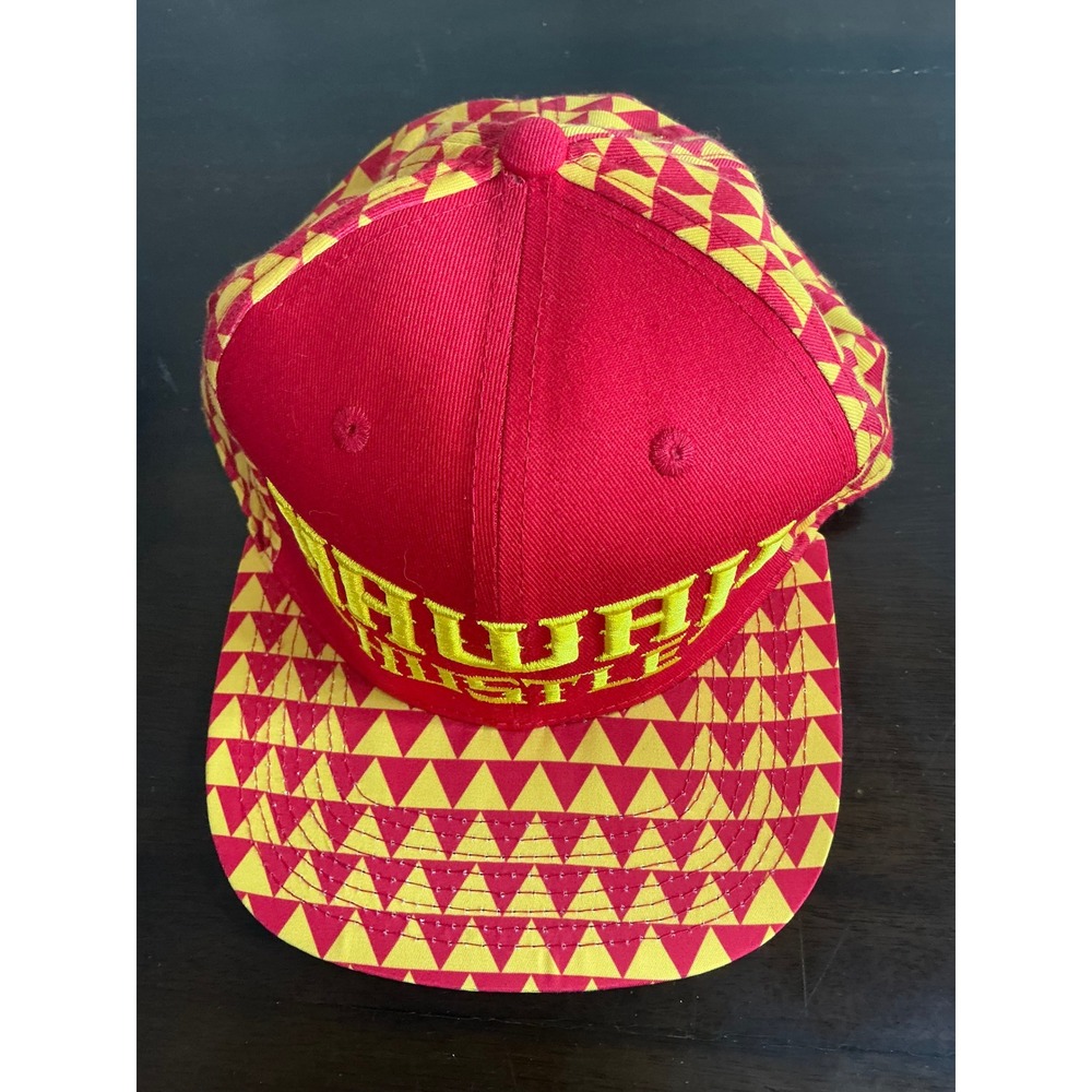 Double Portion Supply Hat Men's‎ One Size Hustle Snapback Triangle Pattern Aloha